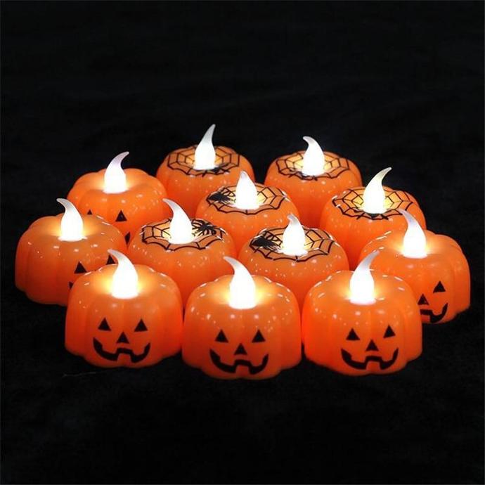 Đèn nến led bí ngô halloween