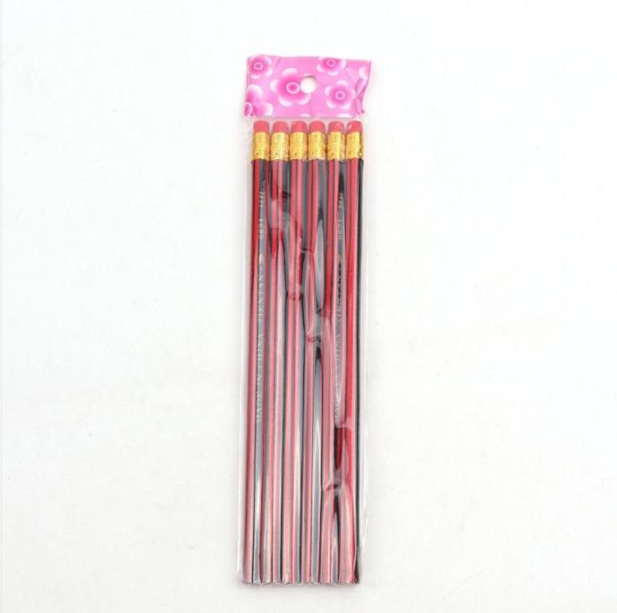 Bút chì HB đỏ đen túi 6 cây