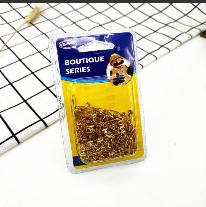 Vỉ 25g kim băng màu vàng 10mm