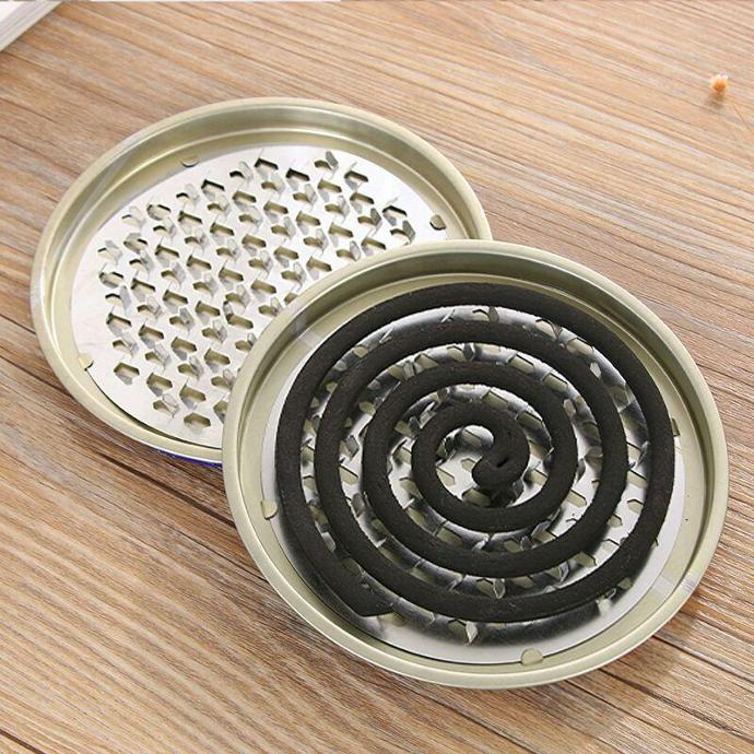 Khay kim loại giữ nhang muỗi