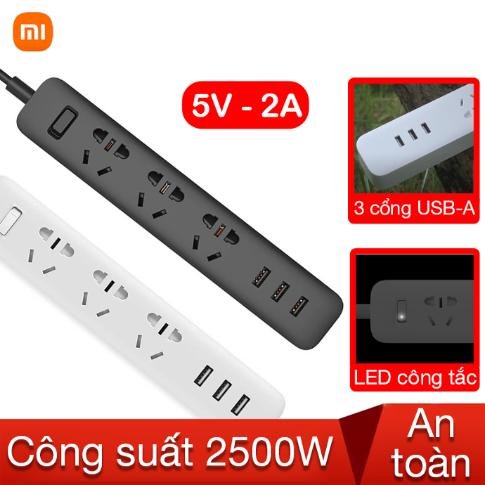 Ổ cắm điện xiaomi power trip 3 USB