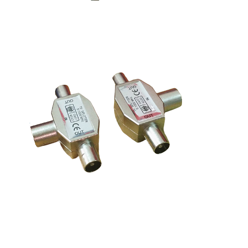 Bộ chia cáp đồng trục chữ T kim loại