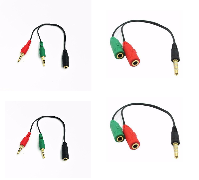 Cáp gộp chia 3.5  gộp chia âm thanh máy tính dài 20cm