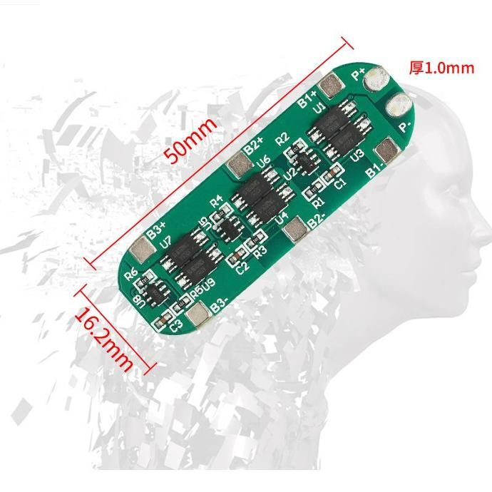 Mạch bảo vệ pin 18650 3s3A 886144