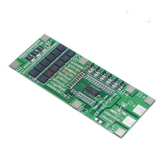 Mạch bảo vệ pin 18650 6s40A BMS cân bằng