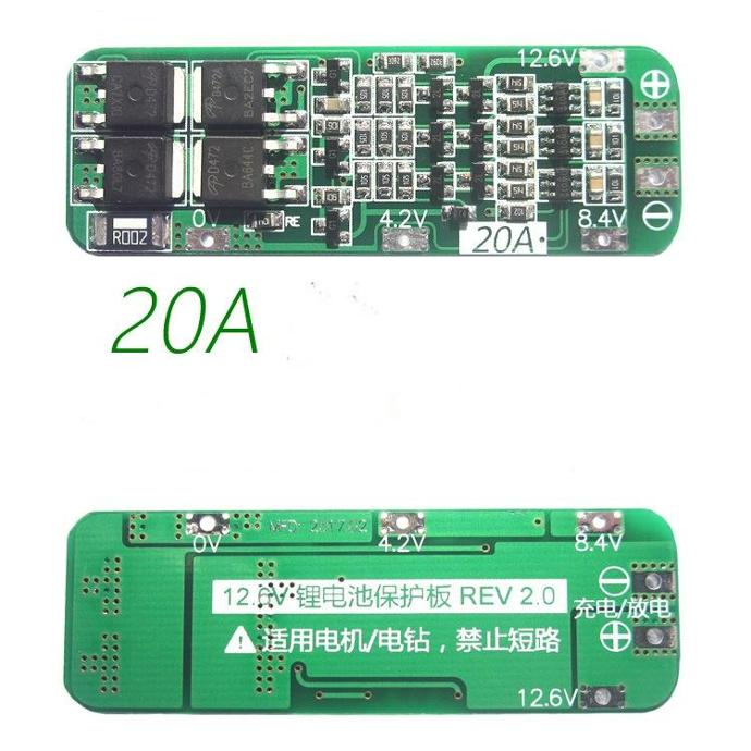 Mạch bảo vệ pin 3s20A cân bằng auto revovery