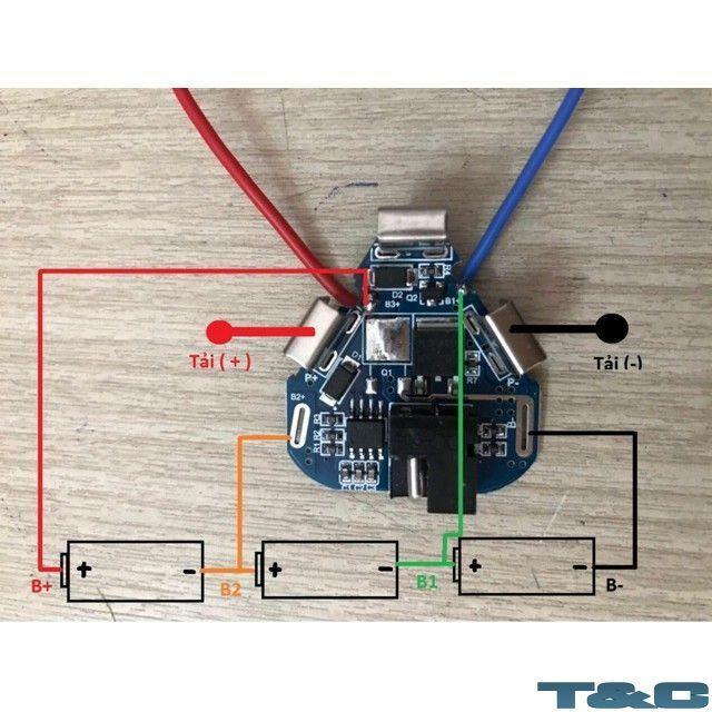 Mạch tam giác bảo vệ pin Makita 3S 12V 40A