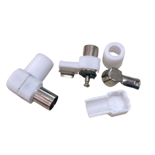 Phích cắm truyền hình cáp nhựa chữ L