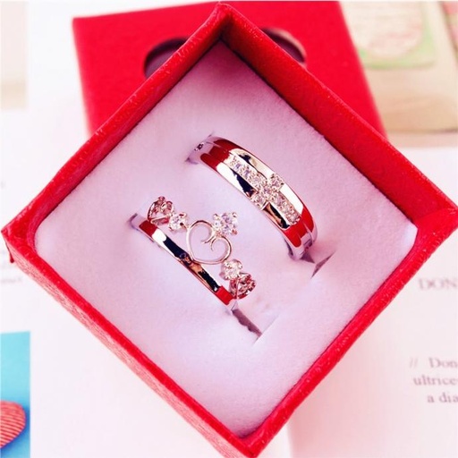[WHNR00353] Hộp 2 nhẫn tình yêu TCLV1