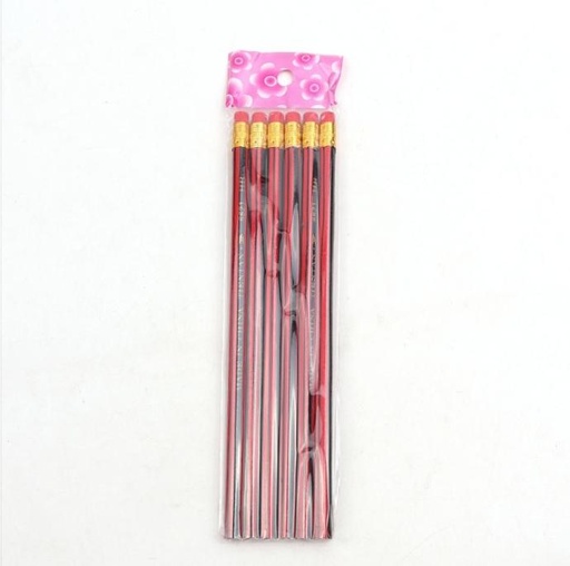 [WHNR001043] Bút chì HB đỏ đen túi 6 cây