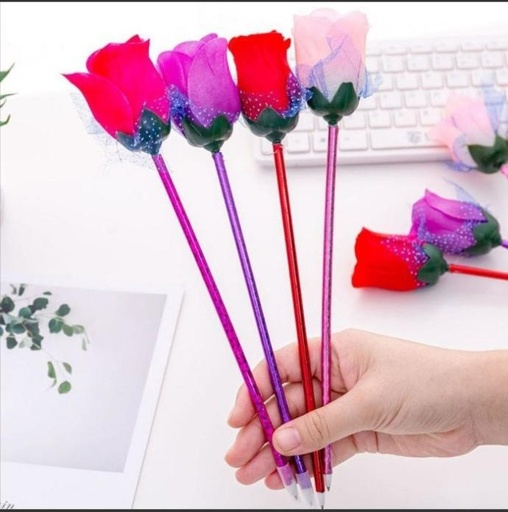 [WHNR001046] Bút bi kiểu bông hoa hồng ghi chép trang trí